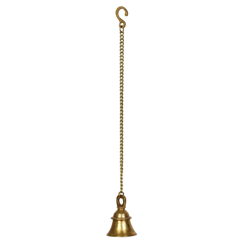 Artvarko Brass Hanging Bell with Chain for Home Temple Mandir Puja Room Decoration Gift