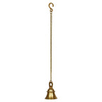 Artvarko Brass Hanging Bell with Chain for Home Temple Mandir Puja Room Decoration Gift