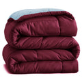 A Brand New - Umi AC Comforter for Double Bed Luxury Blanket 220 GSM Super Soft Microfiber Reversible Lightweight All-Weather Bed Comforter/Duvet/Quilt (90X86 Inche, Maroon & Grey) Kafalo