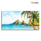 VIBECRAFTS Canvas Paintings for Living Room Drawing Room Premium Canvas Wall Painting of Beautiful Beach Scenery for Home|Office|Gift(PTVCH_2358)
