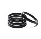 Karivala Plastic Black Bangles for Babies and Kids 4 Pcs - 6mm Thick (1-2 Years)