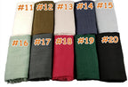 Iba & Isba Women's Plain Crinkled Scarves, Stoles, Hijab (76 x 36 inch) (Black)