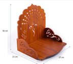 Tarini Gallery Wooden Temple Wall Mounted Hanging Table top Pooja Mandir God Stand Shelf for Home Office and Gifting (Ganesh)