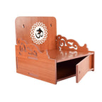Lakhaji Christian Wooden Wall Hanging Temple for Home and Shop,Office and Home showpiece Temple (Orange-2)