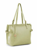 Carrylux Women's Soft PU Leather Tote Bag | Large Single Compartment Shoulder Handbag, Office, College & Casual | Pista Green