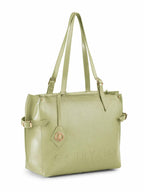 Carrylux Women's Soft PU Leather Tote Bag | Large Single Compartment Shoulder Handbag, Office, College & Casual | Pista Green
