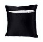 JDX Velvet Decorative 250 TC Cushion Cover for Living Room and Sofa, 8073_Black