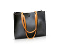 PAVILONN Tote Bag for Women PU Leather Handbag Ladies Shoulder Purse Office Shopping Travel Carryall Large Capacity Fashion Daily Use Girls Tote Bag (BLACK)