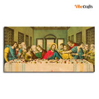 VIBECRAFTS Canvas Paintings for Living Room Drawing Room The Last Supper Of Chirst In Church Canvas Wall Painting Fitted With Wooden Frame For Home | Office | Living Room | Gift (PTVCH_2469)