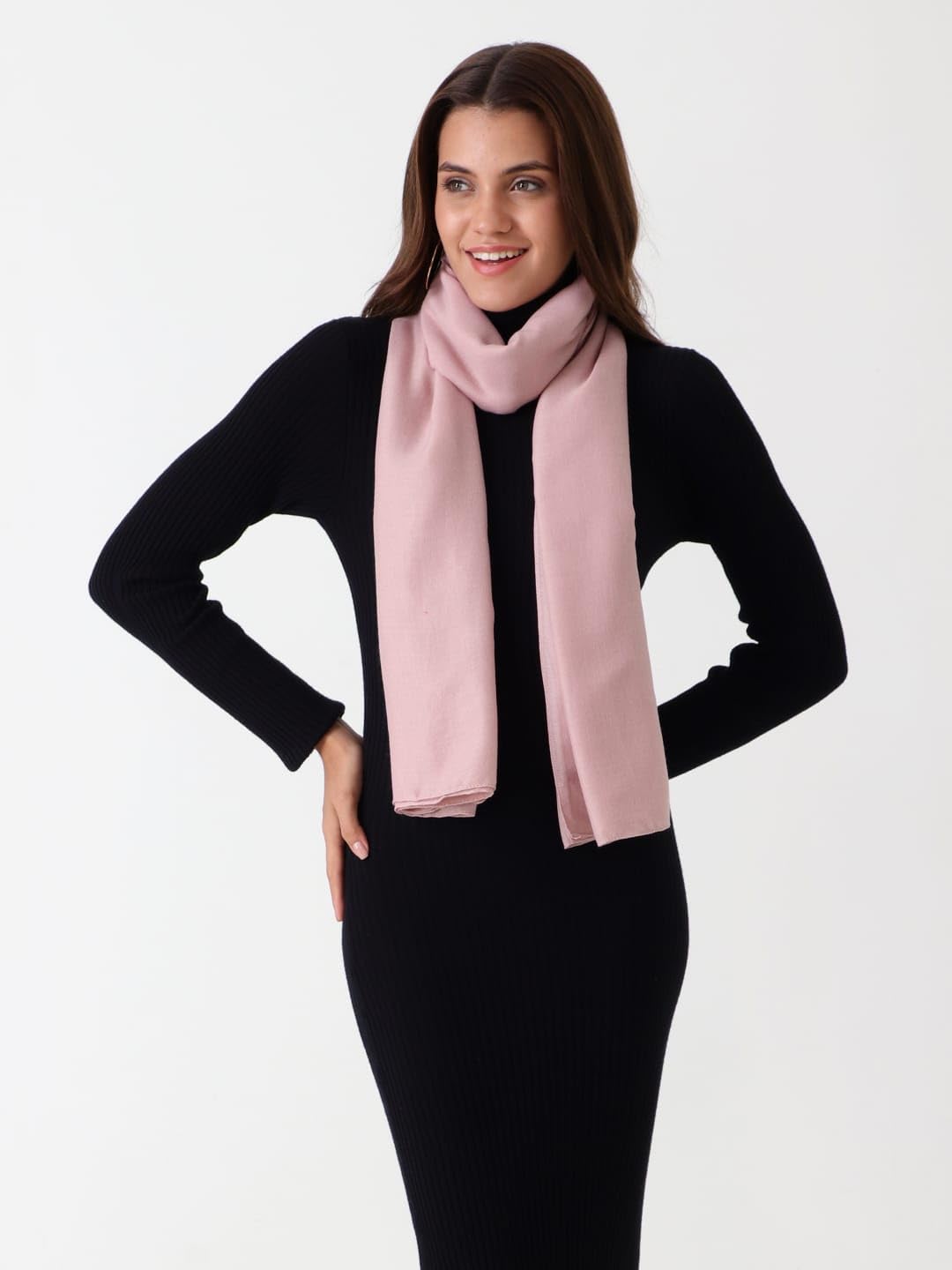Beau Design Scarf, Lightweight Shawl Wrap for Women, Multiple Colours Available (Nude Pink)