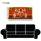 VIBECRAFTS Canvas Paintings for Living Room Drawing Room Hindus Canvas Wall Painting Fitted With Wooden Frame For Home | Office | Living Room | Gift (PTVCH_2817)