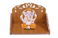 kriyanta Wooden Small Temple for Home Puja Mandir Wall Hanging and Table Top Home Mandir Temple Home Decor Beautiful Wooden Temple. (Hindolo 30)