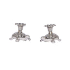 KridayKraft Metal Tortoise Candle Holder Set of 2 pcs for Living Room Bedroom Home Décor Decorative Showpiece for Candle Light Dinner & Dining Table Figurines Candle Stand