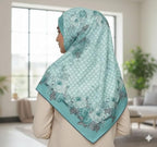 Khodalflux Women’s Muslim Hijab Printed Headscarf | Soft Breathable Modest Scarf for Daily, Prayer & Occasion Use (Sky Blue)