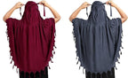 COMBO Women Cotton Stylish Hand Printed Scarf - Anti Pollution Full Face Cover With UV Sun Rays Protection Scarf (MAROON-GREY)
