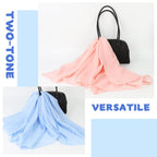 SANNIDHI 2 Pcs Hijab Scarf for Women, 38 In Square, Pink/Blue