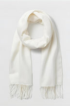 FM Trends Stylish Plain Scarf for Women & Girls | Solid Color Stole, Dupatta, Shawl | Elegant Ladies Accessory (white, 1.8 meters)