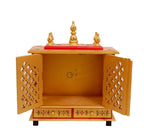 Wood To Cart Beautiful MDF Wooden Temple/Pooja Mandir for Home and Office/Wall Mounted Temple/Puja Stand(Gold - 18x9x22 inches)