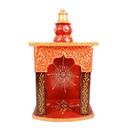 Apka Mart The Online Shop Pooja Mandir for Your Puja Ghar | Wooden Wall Hanging Puja Stand | God Temple for Home Office & Shop with Detachable Gumbad - 10 Inch