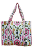 HOUSE OF GULAB Tote Bag for Women Stylish Canvas Handbag with Long Handle Inside Pocket Shoulder Bag Ladies Large Shopping College Office Travel Tote Bag for Girls Daily Use Fashion Bag (Pink & White)