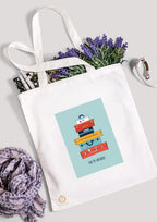 TAJNAN Reusable Tote Bags|100% Organic Cotton Grocery Bag|Eco-Friendly, Multi-Purpose Bag|Sturdy Canvas Bag with 15kgs Capacity | Multiple Stylish Designs,Pack of 1(BagTraveller)