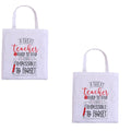 Mayatra's Organic Cotton Tote Gifting Bag, Eco Friendly Lightweight Reusable Grocery Shopping Cloth Bags,Christmas Gift… (Teacher_2)