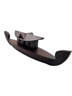 Wooden Boat, Traditional Kerala Design, Made of Wood for Home Decor 30 cm Length, Dark Brown, Handcrafted