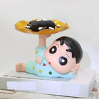 SRJMH Shinchan Key Holder Resin Statue Candy Bowl Holder,Cartoon Figurine Decorative Showpiece for Home, Office, Bookshelf, Bedroom & Living Room Decor.