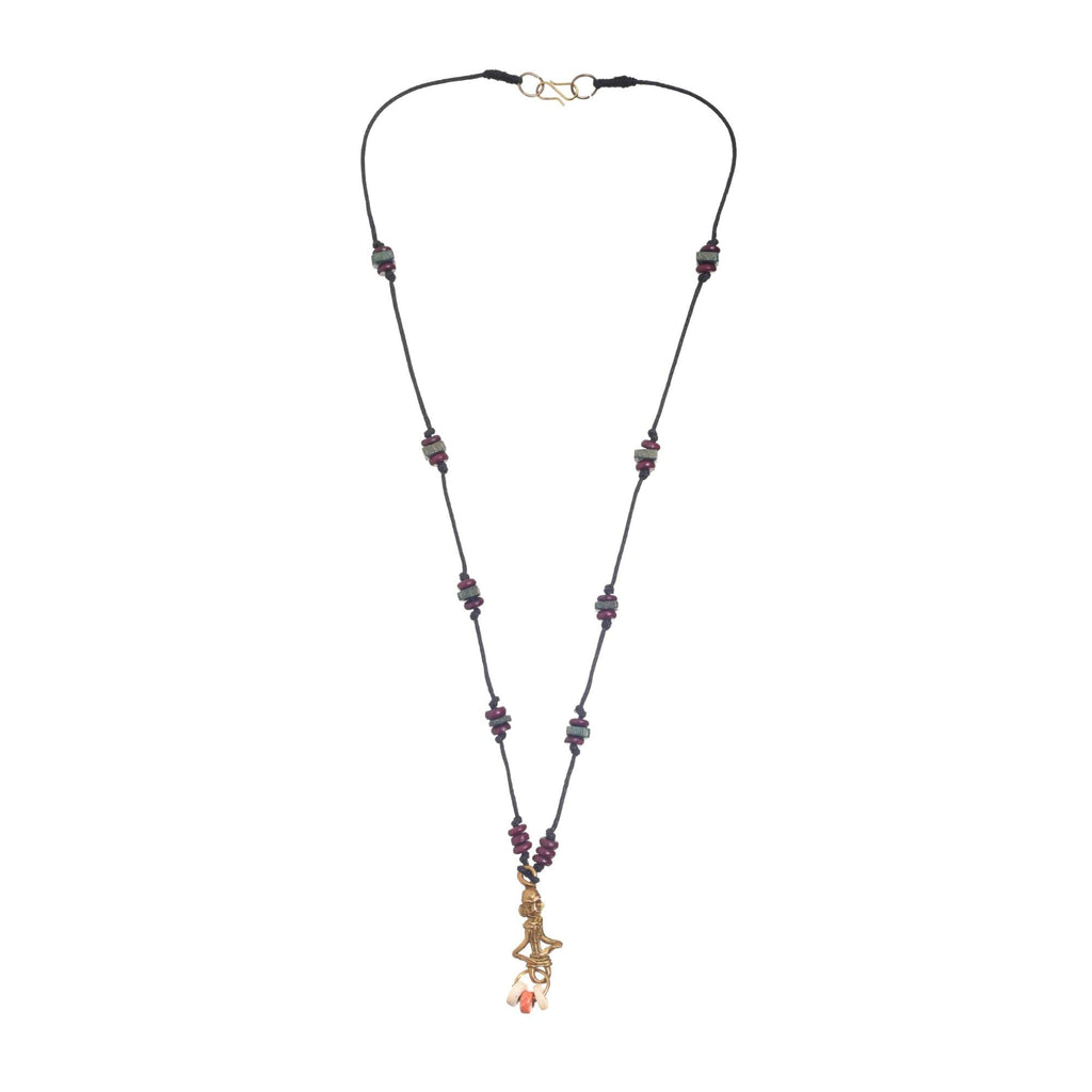 AAKRITI ART CREATIONS Bazaar Tide Handcrafted Ethnic Necklace for Women | Beaded Ethnic Pendant Necklace | Ethnic Necklace for Women Traditional | Handmade Jewellery Gift