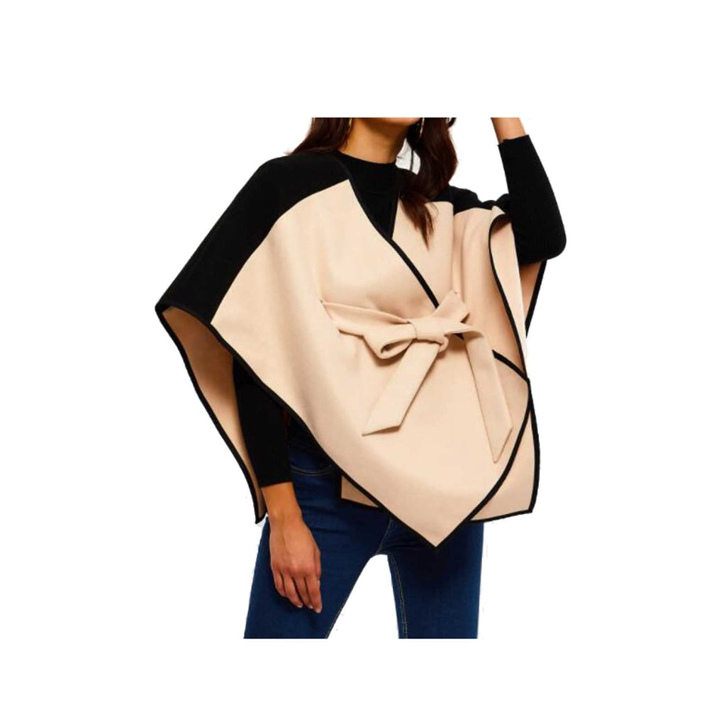 ZALTAS Scarfs for Women Design Waistban Dess Winter Poncho for Women Ladies Cashmere Wool Ponchos Leather Hem Shawl Knitted Women Poncho Scarf