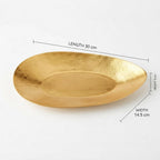 Alark Golden Design Grid Fish Shape Serving Tray Intricate Decorative Metal Deep Platter for Dining Table Stylish Serveware Parties and Home Decor Perfect for Snacks Desserts Appetizers Plate