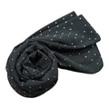 Premium Rhinestone Hijab | Korean Georgette | 70 x 30 Inch | Sparkle Scarf for Women | Soft & Lightweight Fabric (BLACK)