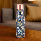 Vip luxe Copper Bottle | Bird Motif | UV Printed Design | Pure Copper Water Bottle for Health & Wellness | 900 ml Capacity