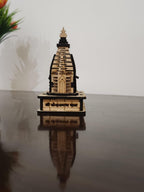 GIFTZORO Kedarnath Temple Wooden Souvenir Decorative Showpiece for Car Deshboard Home, Office | Beautiful Himalayan Kedarnath Mandir | Hand Crafted Wooden Kedarnath Dham