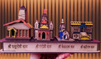 The Himalayan River 3D Wooden Char Dham Temple Model, Kedarnath, Badrinath, Yamunotri, Gangotri Model for Home Decor and Showpiece