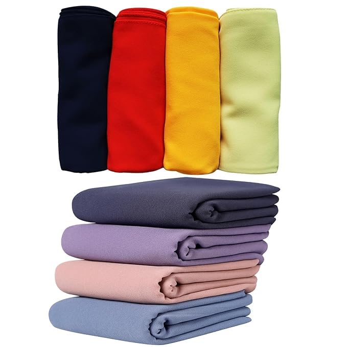 4 PCS Muslim Women Soft Premium Solid Chiffon Hijab Scarves Shawl Long Scarf Wrap Scarves with Gift Box (Mixcolor A)
