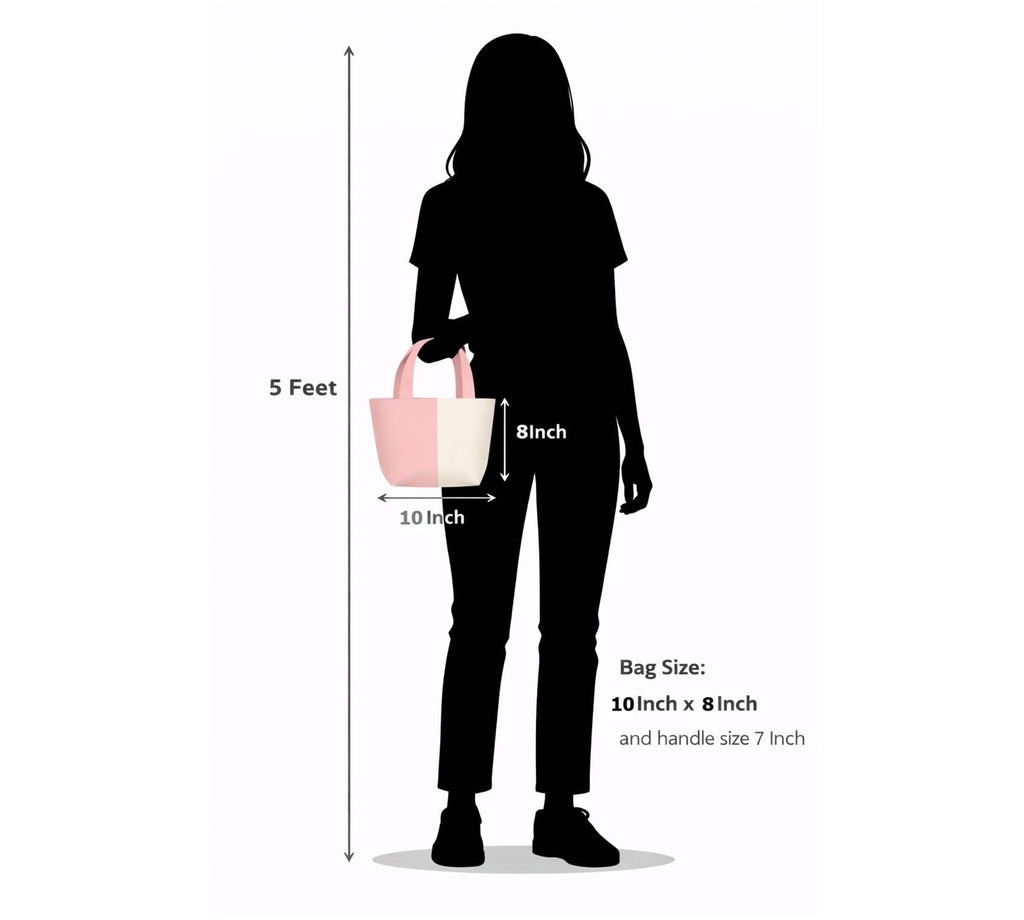 Lify Canvas Mini Tote Bag for Women | Small Handbag Purse with Zipper & Inner Pocket | Lightweight Cotton Canvas Craft Bag for Daily Use, Travel, Shopping & Gifting (1 Piece) (Red)