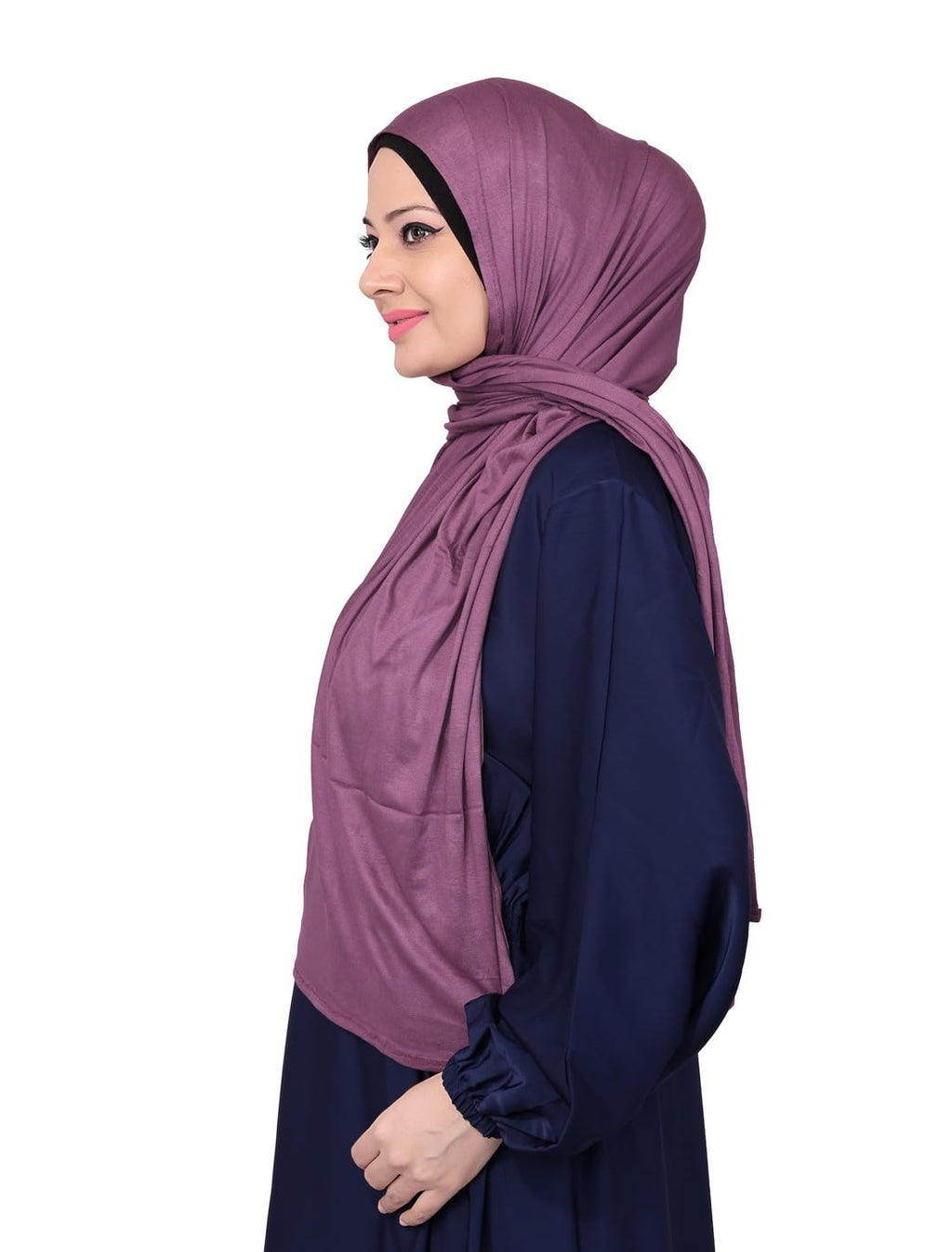 Markaz Hijab Women's Polyester Fabric Solid Pattern Suitable For Daily, Casual, Office wearJersey Hijab stoles for womenFree size, Wine