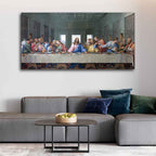 VIBECRAFTS Canvas Paintings for Living Room Drawing Room Last Supper Of Jusus Canvas Wall Painting Fitted With Wooden Frame for Home | Office | Gift (PTVCH_2431N)