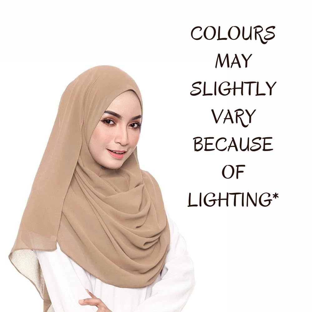 Trending Plain Chiffon Georgette Fancy Hijab/Scarves/Shawl/Stoles/Duppatta Combo of 3 Muslim Women Malaysian Soft College Girls Abaya Scarf Collection (Egg plant, Black,Grape Wine)