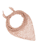 Hair Drama Co. Boho Crochet Scarf For Women | Medium Size Golden Crochet Headscarf | Bohemian Bandana Scarves | Metallic Thread Headband Scarfs for All Seasons