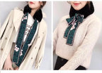 THE DDS STORE Winter Women Faux Fur Collar Leopard Print Scarves Plush Wrap Korea Bow Tie Neck Warmer Formal Party Shawl (Dark-Pink)