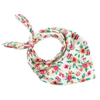 Hair Drama Co. Bloom Floral Print Bandana Head Scarf for Women | Silk Satin Head Wrap Bandana Scarves | Boho Style Statement Headband Stylish Design | All Day Wear Scarves | Hair Scarf Accessories