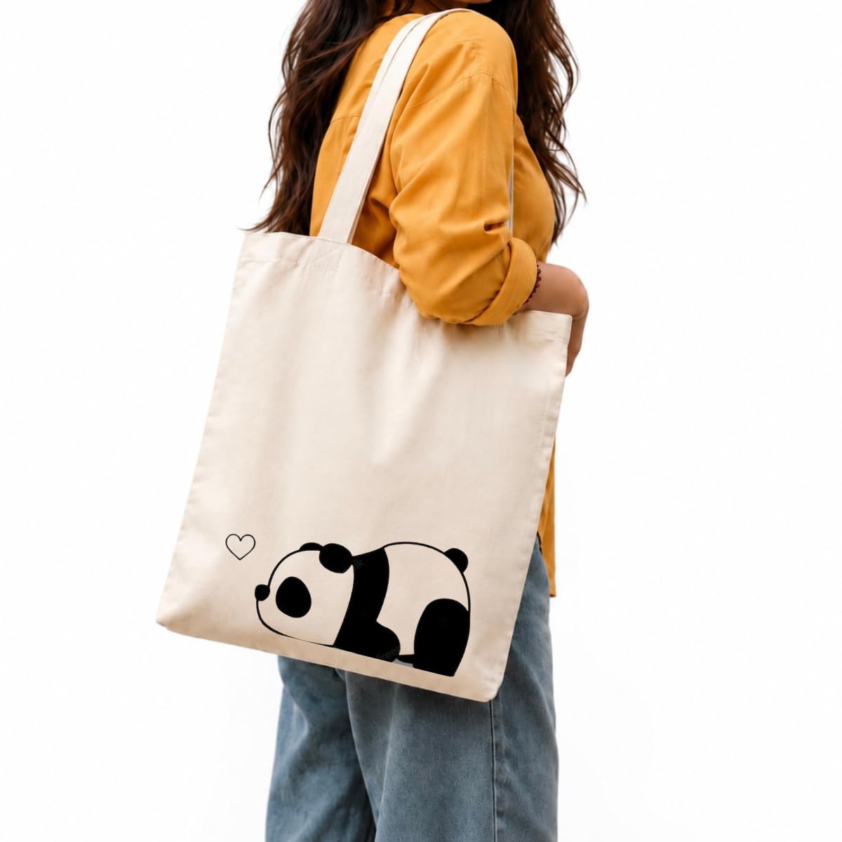 PeaceOut Cotton Canvas Tote bag for Women – Reusable Aesthetic Printed Shoulder Carry, Eco-Friendly for Work, Travel, Grocery, Beach & Everyday Use