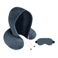 Karmakasa Microfiber Travel Pillow with Eye Mask – Soft Neck Support Pillow for Airplane, Car, Train & Office – Compact & Lightweight Travel Essentials Set for Men & Women,Green
