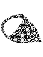 Hair Drama Co. Monochrome Printed Women Elastic Scrunchies Hair Bands Retro Hair Ties Scarf Rubber Band Hair Accessories for Women & Girls