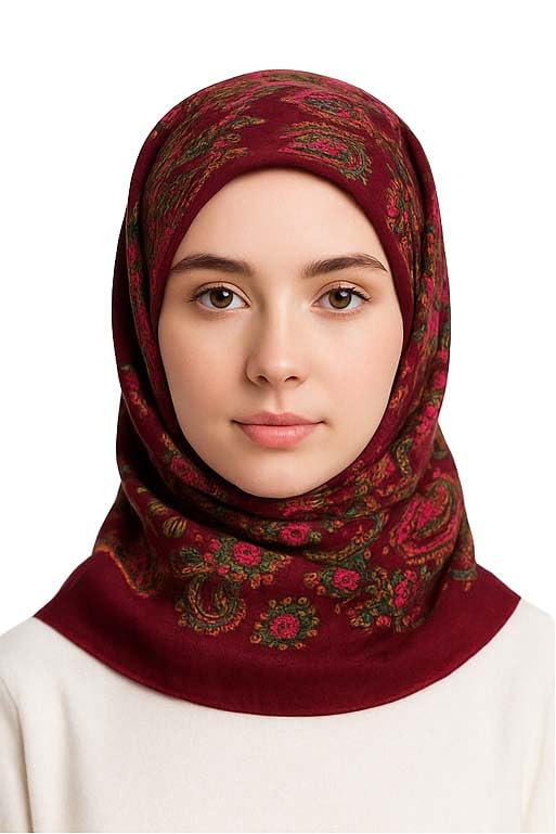 CHACKO Women's Woolen Winter Scarf | Soft & Warm Cold Weather Muffler, Wrap & Shawl | Elegant Wool Blend | Pack of 1_Maroon