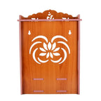 YIXT Handcrafted Wooden Temple with Doors & Drawer Storage | Big Size Pooja Mandir for Home Decoration