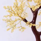 JINALI GEMS ® Natural Citrine Crystal Gemstone Tree with Golden Wire 300 Beads for Good Luck, Healing, Wealth & Prosperity