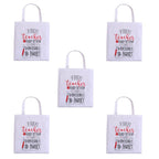 Mayatra's Organic Cotton Tote Gifting Bag, Eco Friendly Lightweight Reusable Grocery Shopping Cloth Bags,Christmas Gift… (Teacher_5)